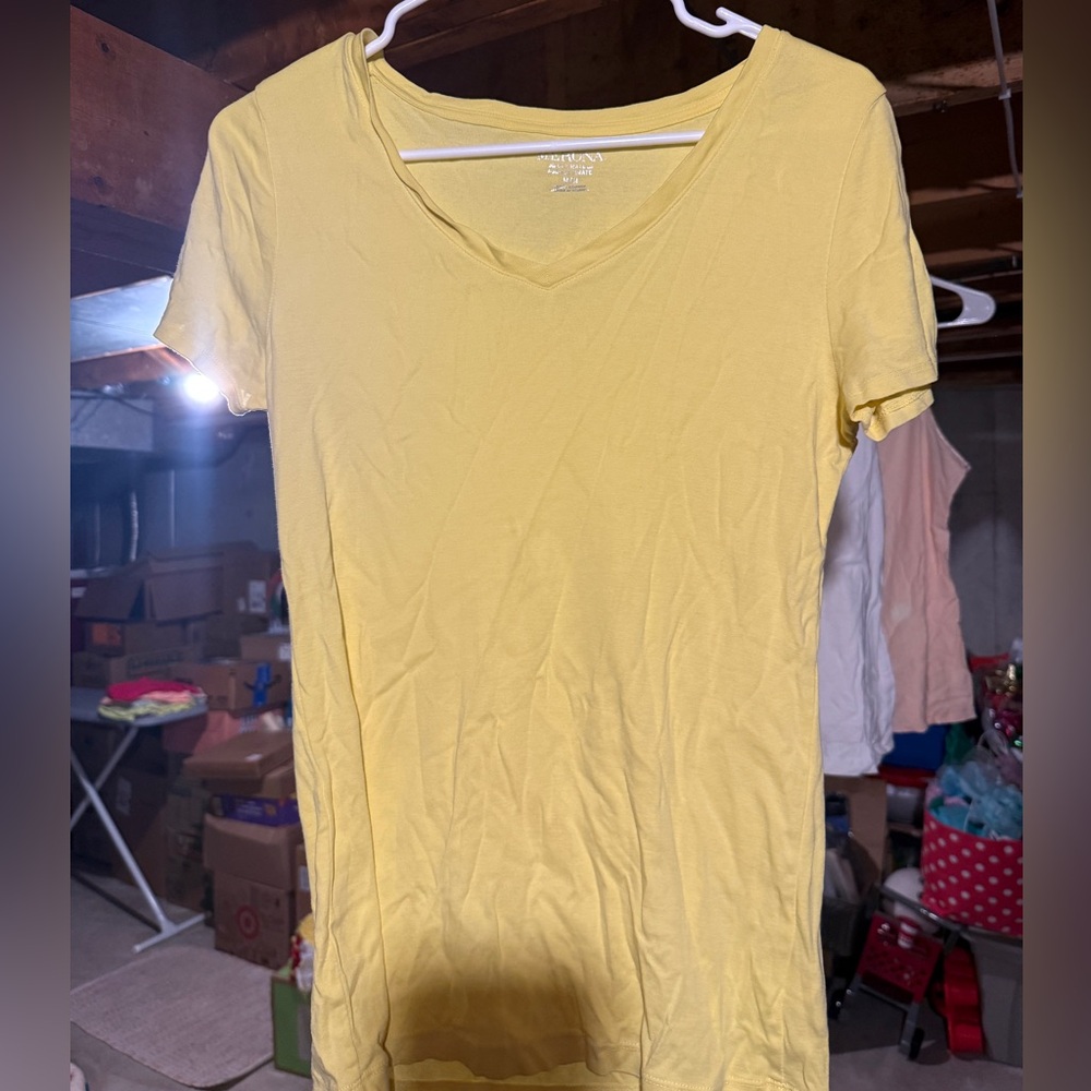 Merona Sunny Yellow V-Neck Tee